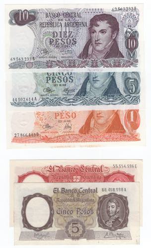 Argentina - lotto di 5 banconote