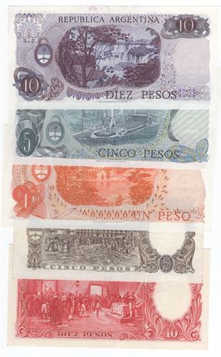 Argentina - lotto di 5 banconote