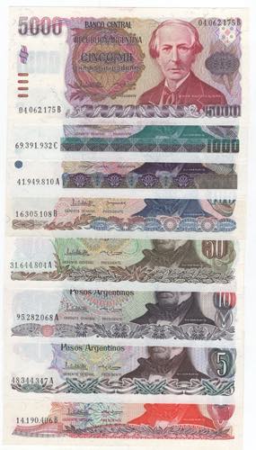 Argentina - lotto di 8 banconote