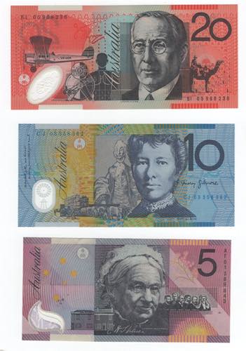 Australia - lotto di 3 banconote