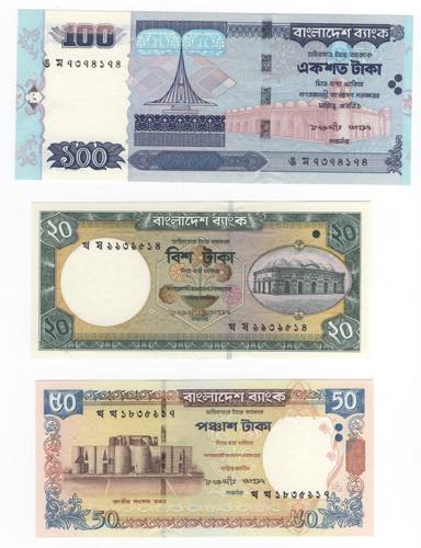 Bangladesh - lotto 3 banconote