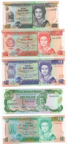 Belize - lotto di 5 banconote