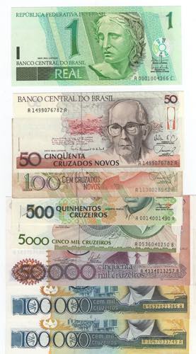 Brasile - lotto di 8 banconote, ... 
