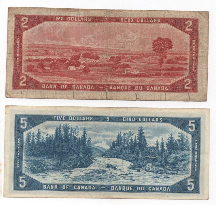 Canada - lotto di 2 banconote
