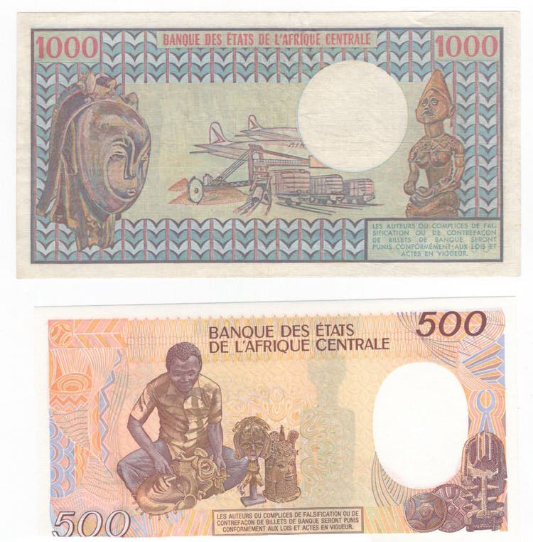 Ceylon - lotto di 2 banconote