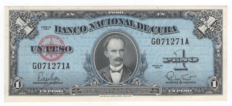 Cuba - 1 Peso 1960 - P# 077b
