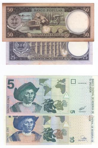 El Salvador - lotto di 4 banconote