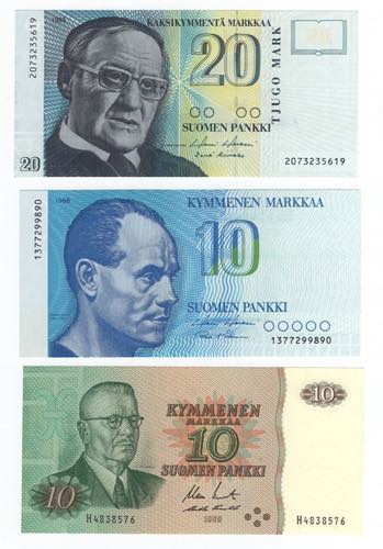 Finlandia - lotto di 3 banconote