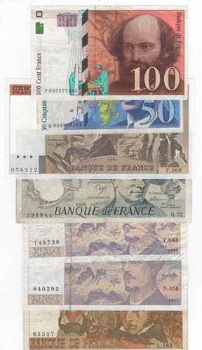 Francia - lotto di 7 banconote
