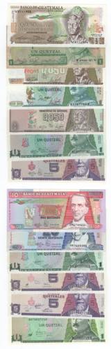 Guatemala - lotto di 3 banconote