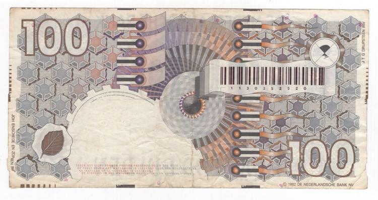 Olanda - 100 Gulden 1992 - P# 101.2