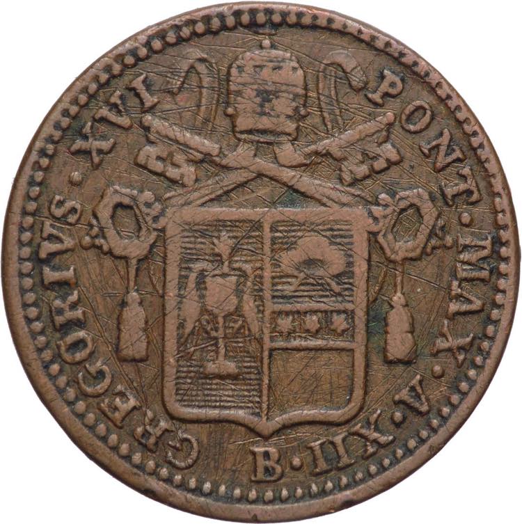 1/2 Baiocco 1842 - Gregorio XVI ... 