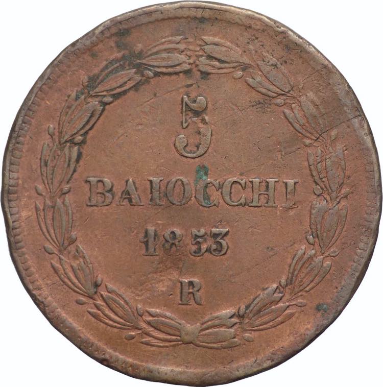 Stato pontificio - 5 Baiocchi 1853 ... 