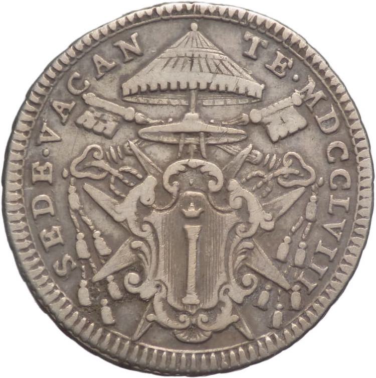 Stato Pontificio - 1/5 scudo 1758 ... 