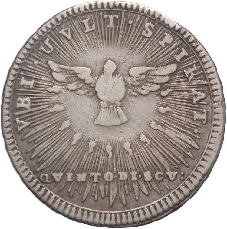 Stato Pontificio - 1/5 scudo 1758 ... 