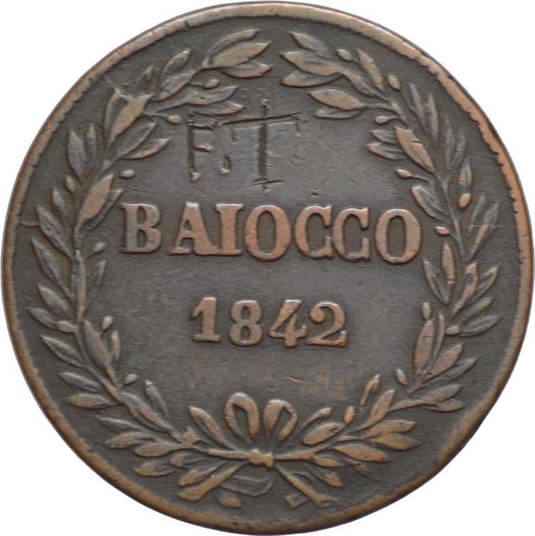 Stato Pontificio - 1 Baiocco 1842 ... 