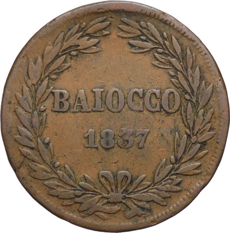 Stato Pontificio - 1 Baiocco 1837 ... 