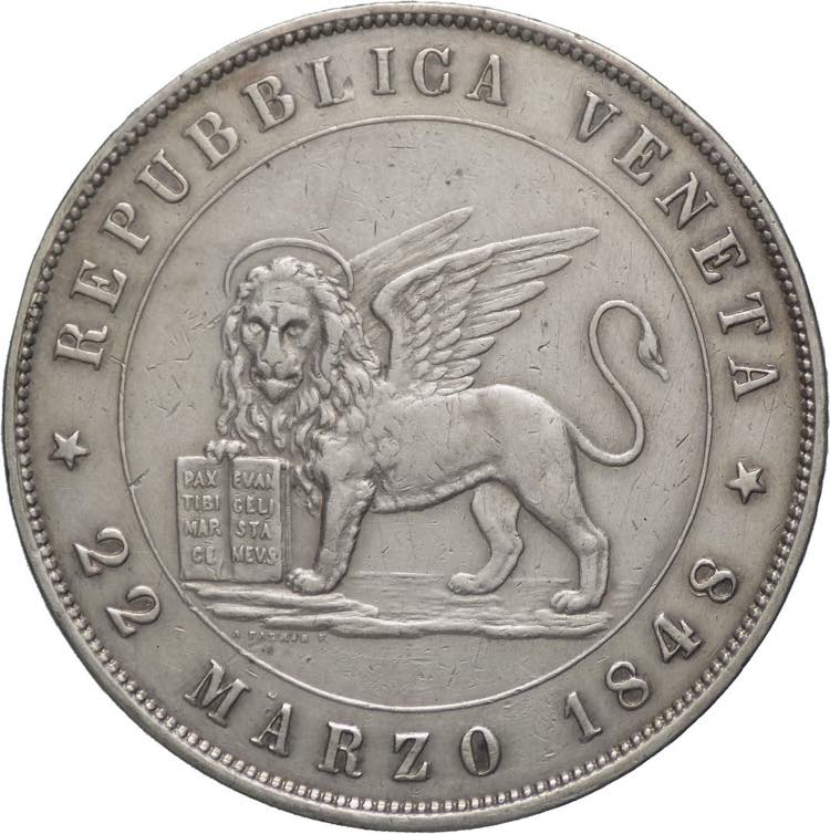 Venezia (1848 - 1849) - 5 Lire ... 
