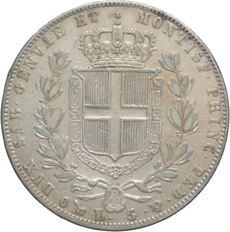 5 lire 1847 Carlo Alberto (1831 - ... 