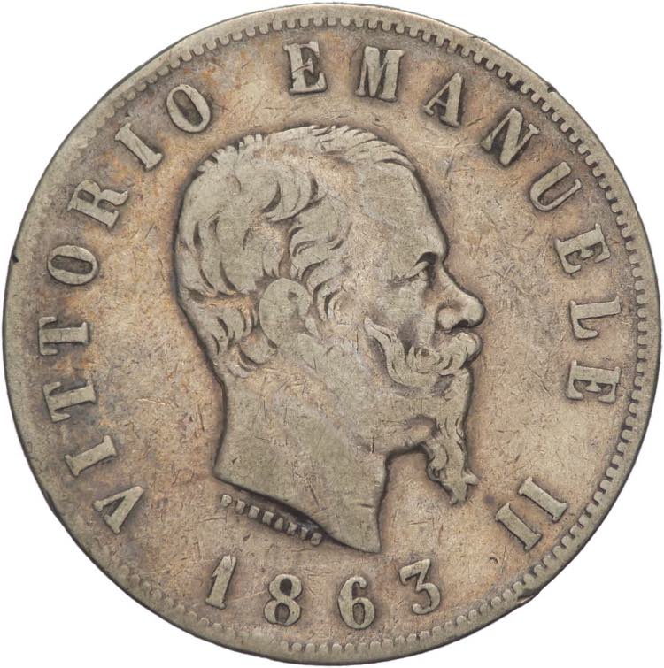 2 Lire 1863 - Vittorio Emanuele II ... 