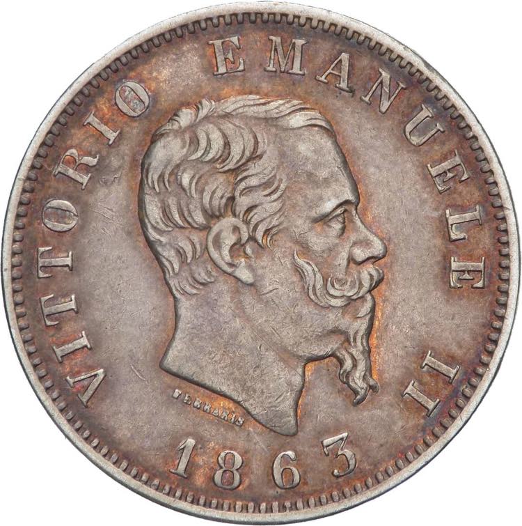 1 Lira 1863 - Vittorio Emanuele II ... 
