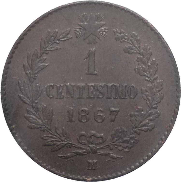 1 Centesimo 1867 - Vittorio ... 