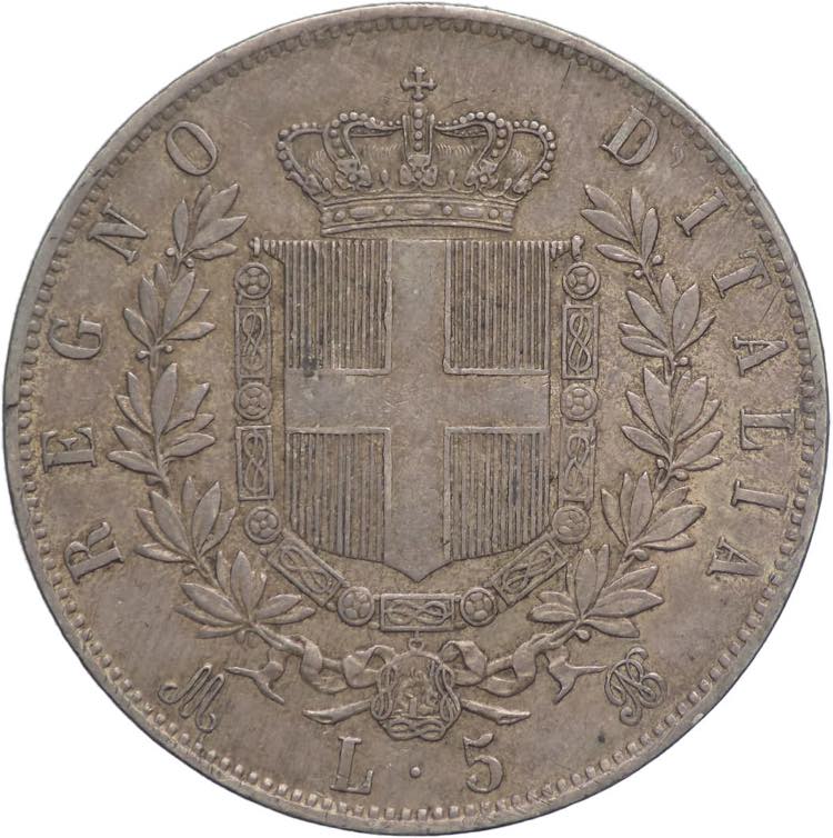 5 Lire 1869 - Vittorio Emanuele II ... 