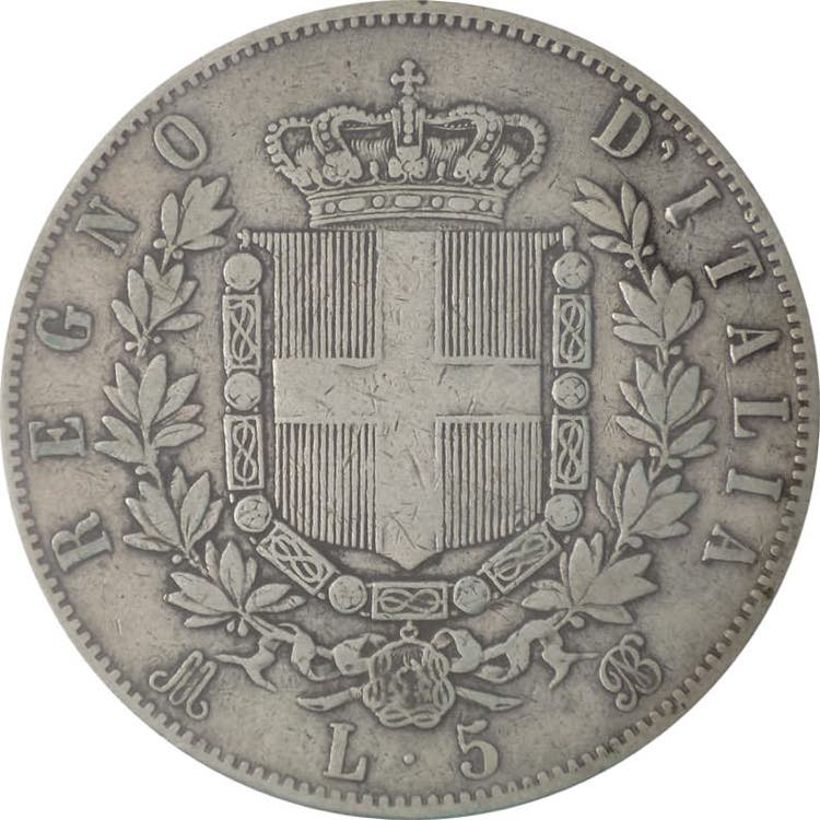 5 Lire 1875 - Vittorio Emanuele II ... 