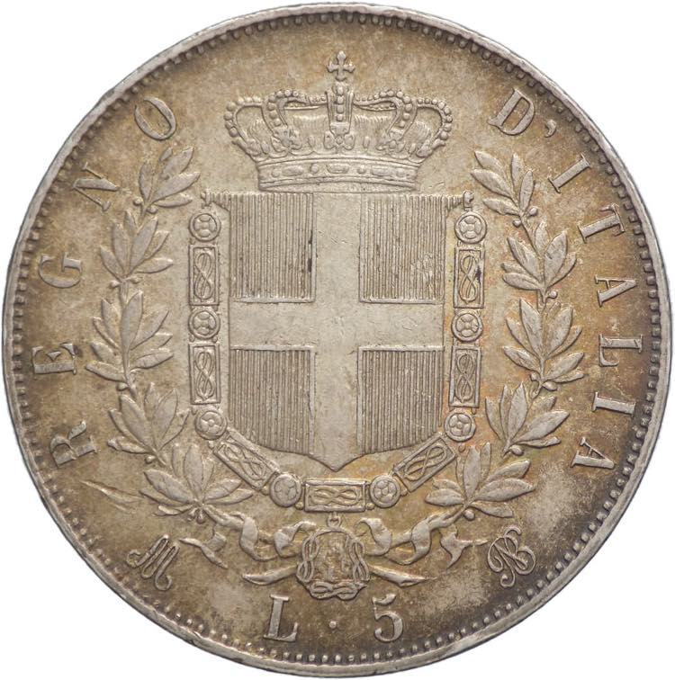 5 Lire 1874 - Vittorio Emanuele II ... 