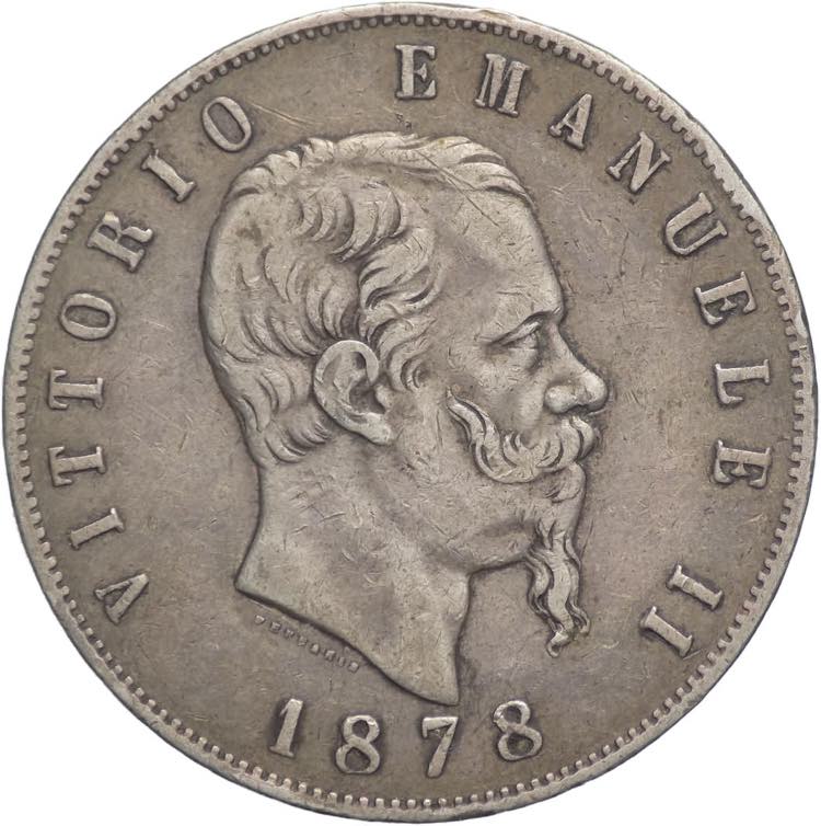 5 Lire 1878 - Vittorio Emanuele II ... 