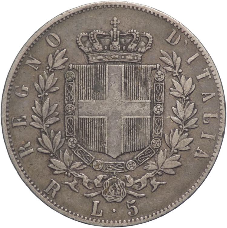 5 Lire 1878 - Vittorio Emanuele II ... 