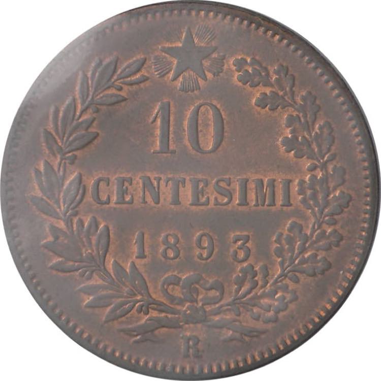10 Centesimi 1893 - Umberto I ... 