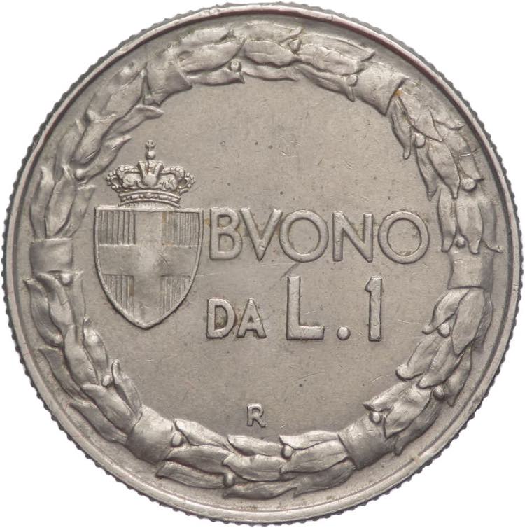 Buono da 1 Lira 1922 - Vittorio ... 