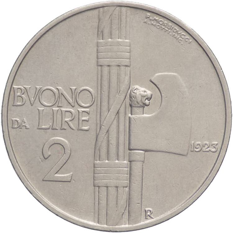 Buono da 2 lire 1923 - Vittorio ... 