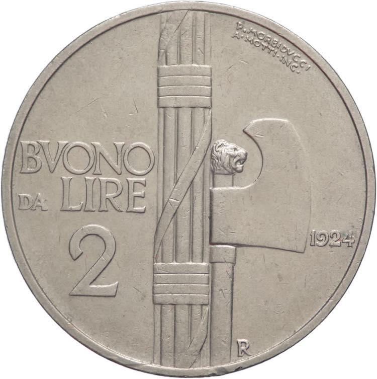 Buono da 2 Lire 1924 - Vittorio ... 