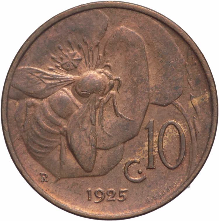 10 centesimi 1925 - Vittorio ... 