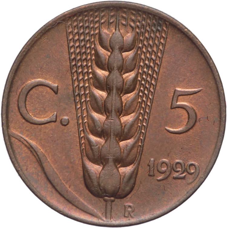 5 centesimi 1929 - Vittorio ... 