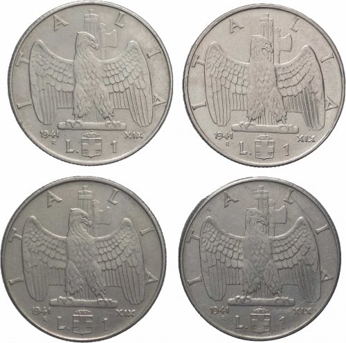 Lotto di 4 monete da 1 Lira 1941 - ... 