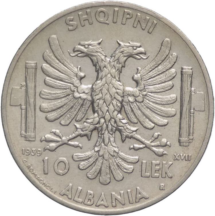 Albania Italiana - 10 Lek 1939 - ... 