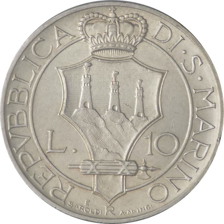 10 Lire 1937 - Repubblica (1864 - ... 