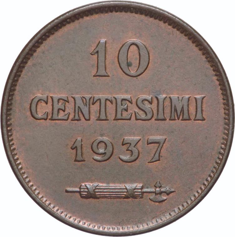 Vecchia monetazione - 10 centesimi ... 