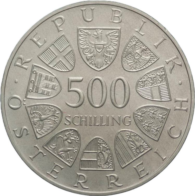 Austria - 500 scellini 1988 - 38° ... 