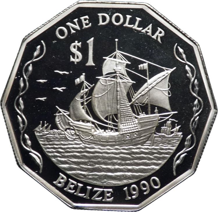 Belize - 1 Dollaro 1990 - Ag. - ... 