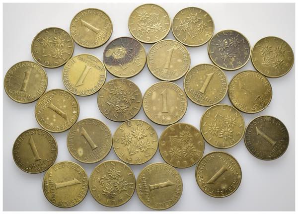 Austria - lotto di 25 monete da 1 ... 