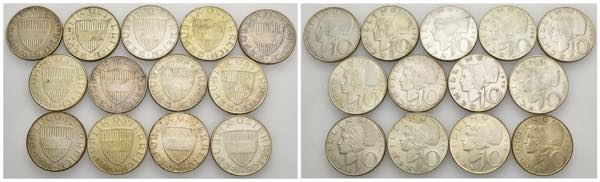 Austria - lotto di 13 monete da 10 ... 
