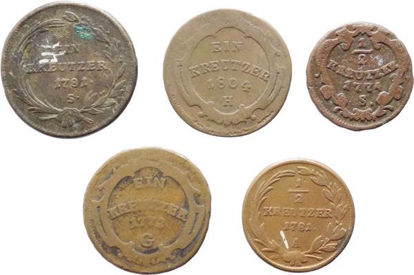 Austria - lotto di 5 monete di cui ... 