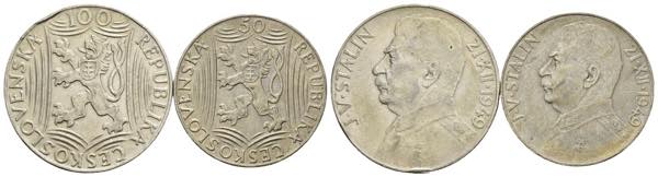 Cecoslovacchia - lotto 2 monete da ... 