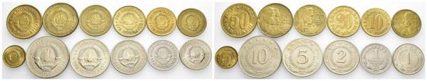 Jugoslavia - Lotto di 12 monete da ... 