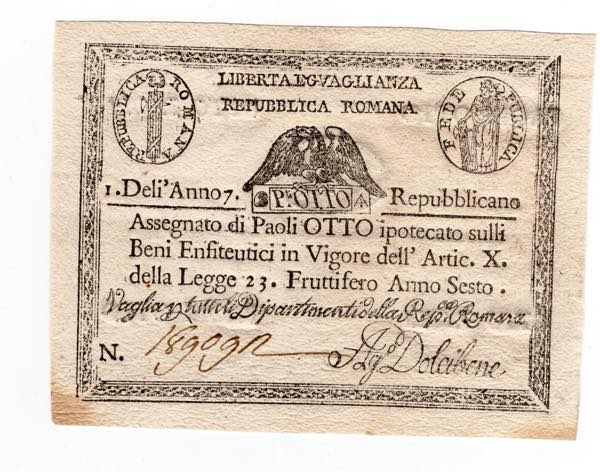  Repubblica Romana - 8 Paoli 1798 