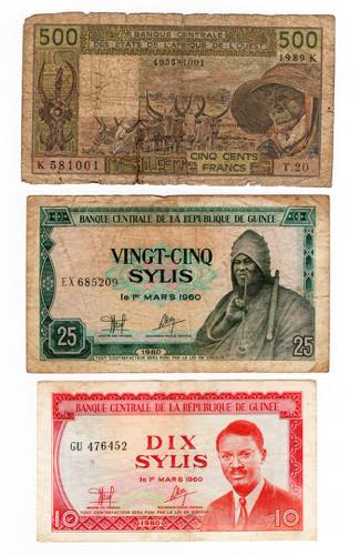 Lotto di 2 banconote della Guinea ... 